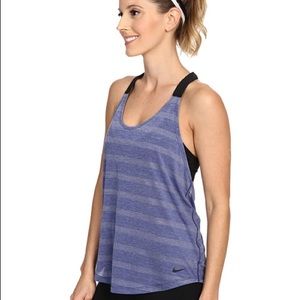 NIKE Blue Tank with Mesh Strap Back Size Medium